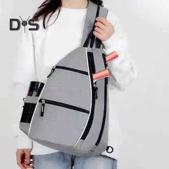 Сумка для тенниса, бадминтона, ракетка, рюкзак, регулируемый ремень, спортивная сумка, рюкзак для пиклбола с держателем для бутылки с водой чёрный