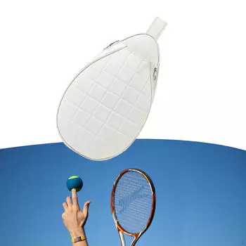 Сумка для тенниса, бадминтонная ракетка, большая вместимость, для мужчин и женщин, сумка-тоут белый