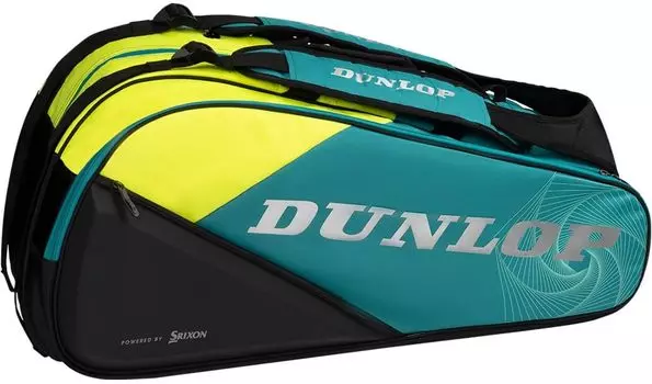 Сумка для теннисной ракетки DUNLOP PRO LINE 12 теннисная бирюзовая черная DTC2580 (Держит ракетки)