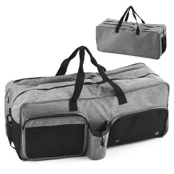 Сумка для теннисной ракетки, спортивная сумка для тенниса с отдельным вентилируемым отделением для обуви серый