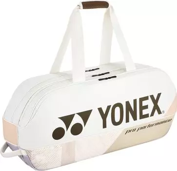 Сумка для теннисных ракеток Tournament Bag вмещает 2 теннисных ракетки BAG2401W Sand Beige [YONEX] (Ракетки могут)