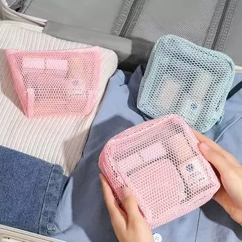 Сумка для тофу с дофамином Большая вместительная переносная марлевая косметичка Сумка для хранения помады Сетчатая сумка для тампонов