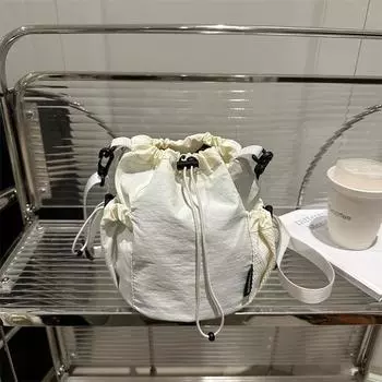 Сумка для учителя 2025 года, новая женская повседневная универсальная сумка-мессенджер из нейлона и холста для мобильного телефона белый