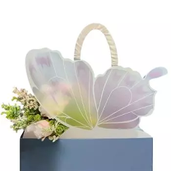 Сумка для упаковки цветов, переносная сумка для упаковки роз, сумка-тоут своими руками, сумки для упаковки свежих цветов, праздничная вечеринка, полипропиленовый магазин, сумка для букетов, матовая 1 шт.