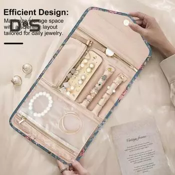 Сумка для ювелирных изделий большой емкости складная с несколькими карманами кольца ожерелье часы серьги классификация организация сумка дорожный органайзер для ювелирных изделий розовый