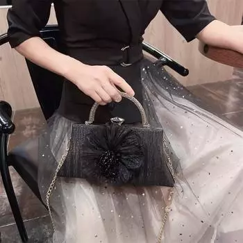 Сумка для ужина с бриллиантами и изысканным женственным темпераментом белый