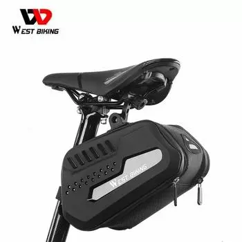 Сумка для велосипедного седла, водонепроницаемая сумка для велосипеда под сиденьями, вместительная сумка для хранения велосипеда, быстрая сумка чёрный