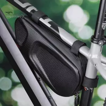 Сумка для верхней трубы велосипеда, треугольная, из ЭВА, с жестким корпусом, водонепроницаемая, легкая, для горного велосипеда, шоссейного, горного, передняя рама, сумка для хранения, аксессуары для велосипеда чёрный