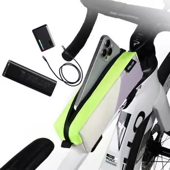 Сумка для верхней трубы велосипеда, водонепроницаемая, большой емкости, на молнии, для горного велосипеда, шоссейного, горного, передняя рама, сумка для хранения, аксессуары для велосипеда чёрный