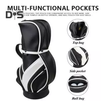 Сумка для вина, переноска для одной бутылки, сумка-тоут для гольфа, охладитель вина, изолированная дорожная сумка-холодильник для гольфистов и любителей вина красный черный