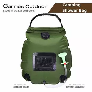 Сумка для воды для душа на открытом воздухе, 20 л, для пляжного плавания, портативная сумка для душа, переключаемая насадка для душа, шланг