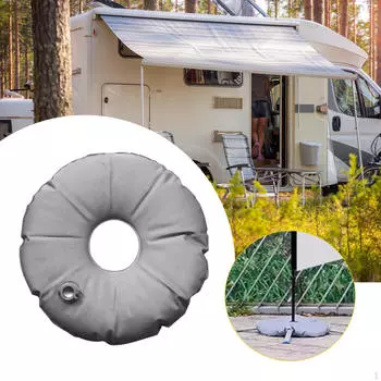 Сумка для воды с основанием для зонта, портативная, круглая, для подставки, патио, флага с перьями, многоразовая