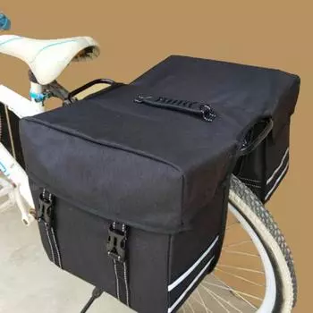 Сумка для заднего багажника велосипеда 25 л, большая вместимость, светоотражающая, жесткая, для езды на велосипеде по шоссе и горам серый