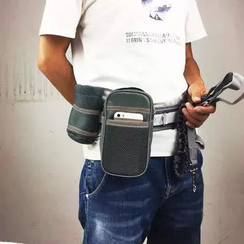 Сумка для закусок для тренировок по бегу с собакой, светоотражающий трос для бега, спортивный комплект для тренировок с домашними животными чёрный