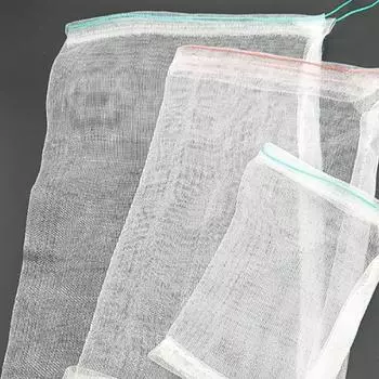 Сумка для защиты фруктов Сетка для защиты от птиц Устройство для борьбы с вредителями Посадка в саду Защита небольших деревьев Сумка-сетка с завязками 10*15cm белый