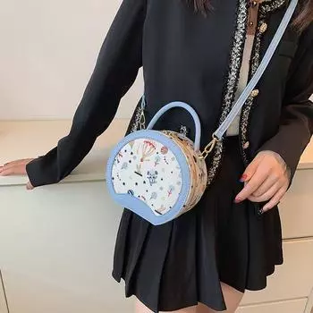 Сумка для женщин, модная маленькая круглая сумка, квадратная сумка, сумка через плечо, сумка через плечо One Size