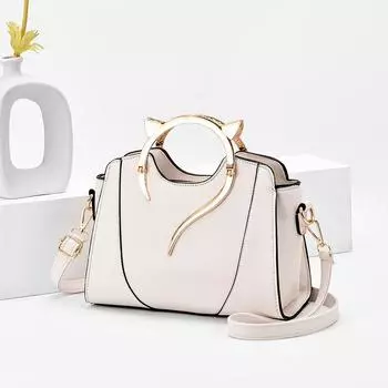 Сумка для женщин, модный дизайн, брендовый кошелек, мягкая сумка из искусственной кожи, боковая сумка через плечо, качество Cat, белый цвет