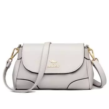 Сумка для женщин, осенняя, новая, женская сумка через плечо, однотонная, ретро, мягкая, кожаная женская сумка через плечо