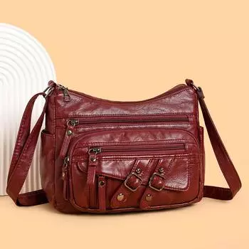 Сумка для женщин среднего и пожилого возраста, сумка через плечо, большая вместимость, сумка для мам, легкая сумка через плечо, маленькая квадратная сумка серый