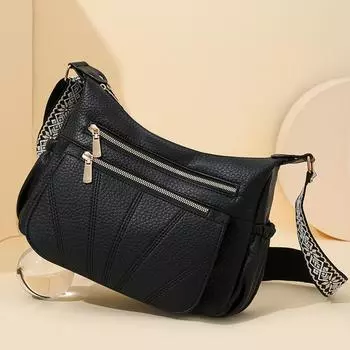 Сумка для женщин среднего возраста, сумка для мам, женская сумка, сумка через плечо с несколькими отделениями, сумка из мягкой кожи большой вместимости, сумка через плечо 30x15x20cm белый