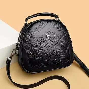 Сумка для женщин среднего возраста, сумка Niche High-grade Sense, маленькая круглая сумка через плечо на одно плечо красный