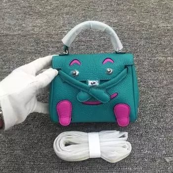 Сумка для женщин Сумка Niche Design Контрастный цвет Мини Верхний слой из коровьей кожи Кукольная сумка на одно плечо Кроссбоди Тенденция 16x7x12cm оранжевый