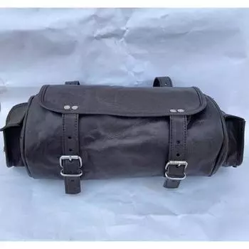 СУМКА ДЛЯ МОТОЦИКЛА СУМКА ДЛЯ ИНСТРУМЕНТОВ МОТОЦИКЛ НАТУРАЛЬНАЯ СУМКА ДЛЯ ИНСТРУМЕНТОВ ИЗ 100% КОЖИ СУМКА ДЛЯ ИНСТРУМЕНТОВ РУЛОНА 5 x 12 x 5 in чёрный