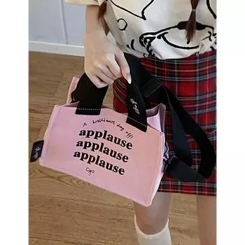 Сумка Dopamine для женщин, модная и стильная маленькая сумка-тоут, высококачественная холщовая сумка для девочек, сумка через плечо на одно плечо