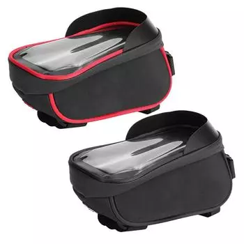 Сумка-дождевик Рама Передняя верхняя труба Светоотражающие велосипедные сумки Сумка Mo Black Red