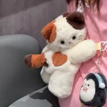 Сумка двойного назначения Детский рюкзак Кукольная сумка через плечо в виде животного Милая сумка через плечо в виде пингвина для девочек Cat
