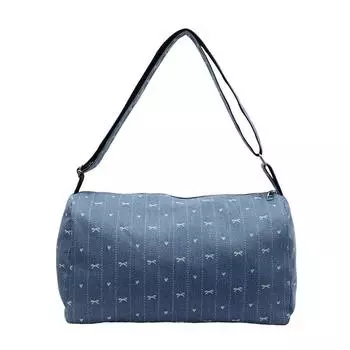 Сумка джинсовая женская сумка-тоут большая вместимость сумка через плечо подмышкой светло-синий