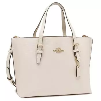 Сумка FC4084 C4084 Chalk x Light Saddle Cross Grain Leather Molly Tote 25 Ladies [Coach] (Сумка) [Товар аутлета] [Бренд] [Товар]