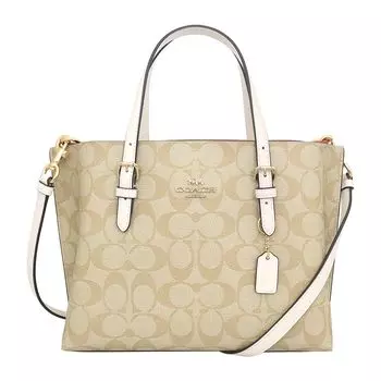 Сумка FC4250 C4250 Light Khaki x Chalk Luxury Signature PVC Leather Molly Tote 25 Ladies [Coach] (Сумка) [Товар аутлета] [Бренд] [Товар]