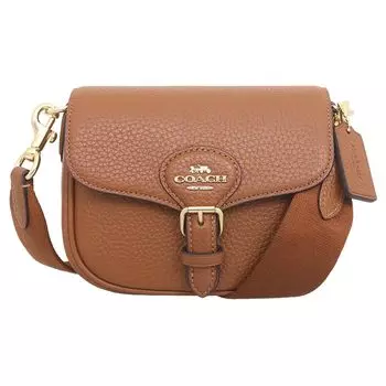 Сумка FCP001 CP001 Redwood Amelia Soft Pebbled Leather Small Saddle Bag Ladies [Coach] (Рюкзак) [Продукт аутлета] [Бренд] [Товар]