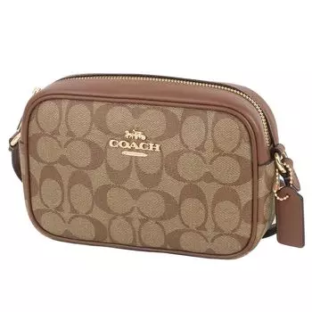 Сумка FCQ874 CQ874 Khaki x Saddle 2 Jamie Signature из ПВХ-кожи, мини-сумка для фотоаппарата, женская [Coach] (Рюкзак) [Продукт аутлета] [Бренд] [Товар]