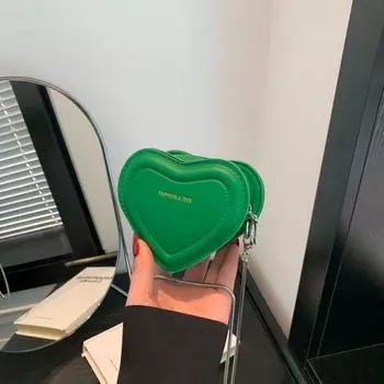 Сумка Fresh wind женская 2024 новая сумка love bag модная женская сумка в форме сердца сумка через плечо для девочек милая мини-сумка чёрный