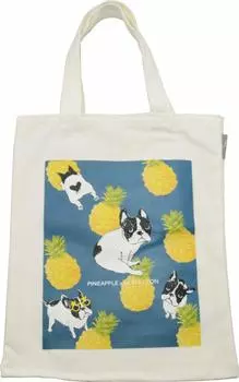 Сумка Friendshill Tote Breton Pine Blue 32x25 Tori Dori Art Print Акварельный стиль иллюстрированной книги По дороге на работу IS-223-71