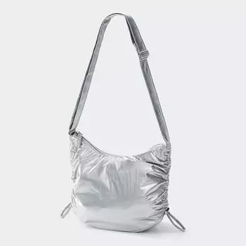 Сумка GU by Uniqlo из нейлона с завязкой сбоку.