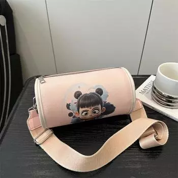 Сумка Haohai Peripheral Bag от Nezha s Devil s Child, женская, летняя, 2025 года, сумка-подушка с мультяшной анимацией для мобильного телефона, косая сумка Span коричневый