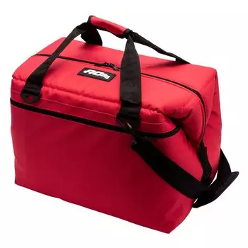 Сумка-холодильник AO Coolers, 48 шт., мягкий холщовый холодильник AO48RD, красная, 45 л, мягкая сумка-холодильник для улицы, большая вместимость [AO Coolers], прибл.. [Элемент]