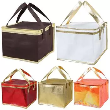 Сумка-холодильник для доставки пиццы, изолированная сумка для переноски торта для горячих и холодных блюд 220X220X190MM