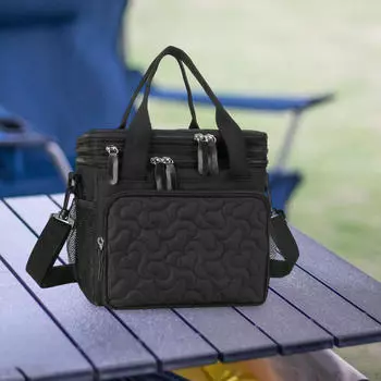 Сумка-холодильник для хранения обедов и еды на свежем воздухе чёрный