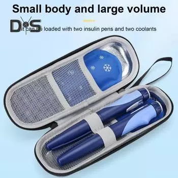 Сумка-холодильник для инсулина, сумка для хранения диабетических лекарств, изолированный прохладный органайзер для инсулиновой ручки и расходных материалов, портативная сумка-холодильник для повседневной жизни чёрный