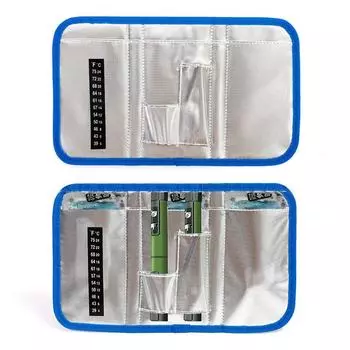 Сумка-холодильник для инсулиновой ручки, переносной чехол, портативная медицинская сумка-холодильник, охлаждающая защитная сумка на молнии, дорожные карманные пакеты, коробка для заморозки лекарств при диабете чёрный