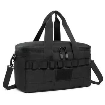 - Сумка-холодильник для ланча на открытом воздухе, термосумка для пикника на природе (черный)