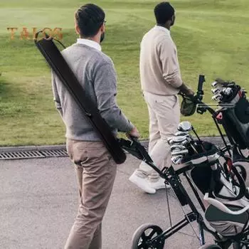 Сумка-холодильник для пива для гольфа, 7 банок с изолированным рукавом, водонепроницаемая ткань Оксфорд, термоизоляция, портативная сумка на плечо для занятий спортом на открытом воздухе, путешествий чёрный