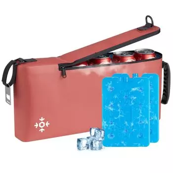 Сумка-холодильник ICECO Mini Cooler Bag объемом 4 л с утолщенной изоляцией и 2 пакетами со льдом, мягкая, легкая, для кемпинга, пикника, антибактериальная