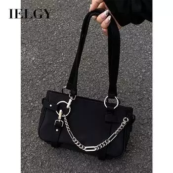 Сумка IELGY Cool Girl Spice Girl, сумка через плечо с цепным локомотивом и подмышкой чёрный