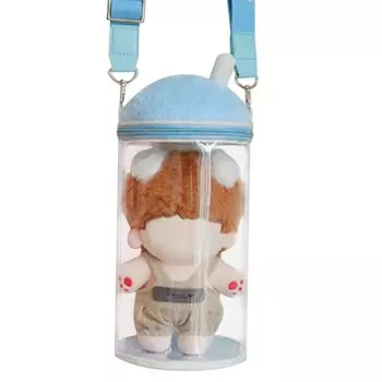 Сумка Itaba Showcase Bag, сумка на плечо, событие, 20 см, мягкая игрушка, мягкая чашка, 2WAY, выход, прозрачная сумка, цилиндрический держатель для кукол сзади с крышкой [YUYAKESHI]