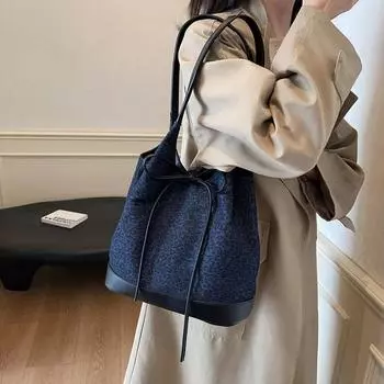 Сумка из денима с леопардовым принтом в стиле ретро, новая версия, корейская повседневная, вместительная, универсальная сумка через плечо